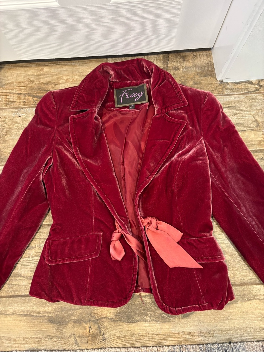 Women's Pink Velvet Blazer Jacket